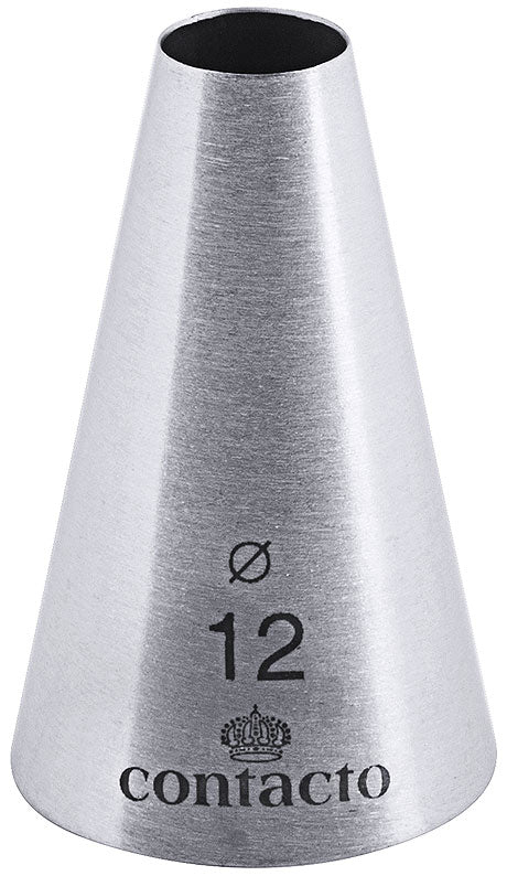 Edelstahl-Spritztülle mit Nummer 12.