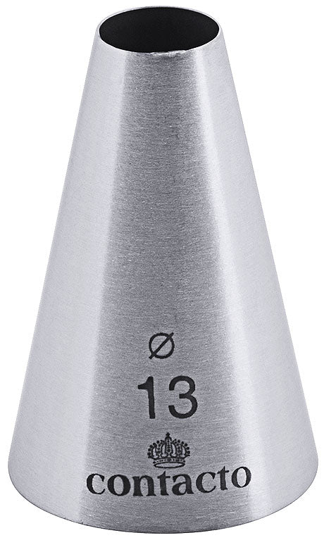 Edelstahl-Spritztülle mit Nummer 13.