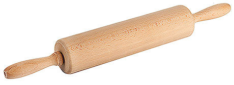 Nudelholz aus Holz mit Griffen.