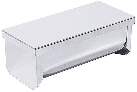Edelstahl-Butterdose mit Deckel.
