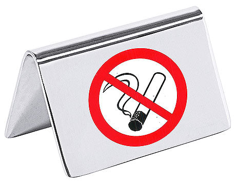 Nichtraucher-Schild aus Edelstahl.
