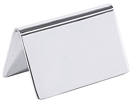 Metall-Tischaufsteller ohne Beschriftung.
