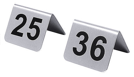 Tischnummern aus Metall, 25, 36.