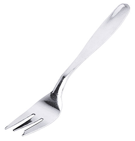 Silberne Gabel mit drei Zinken.