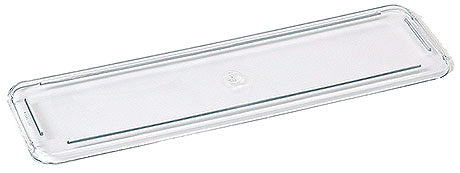 Rechteckiger transparenter Deckel für Behälter.