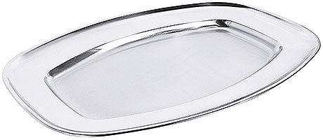 Rechteckige Edelstahlplatte für Gastronomie.