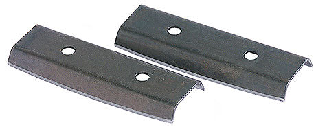 Zwei Metallklingen mit Löchern.