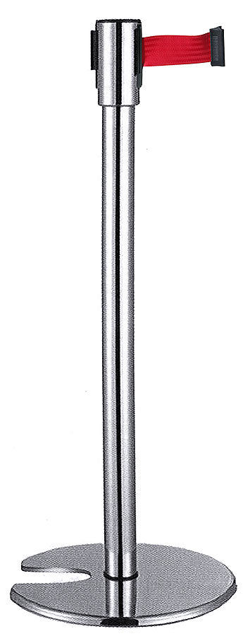 Absperrständer mit rotem Band.