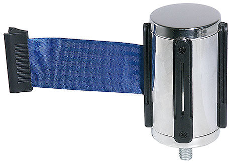 Absperrband mit Wandhalterung, blau.