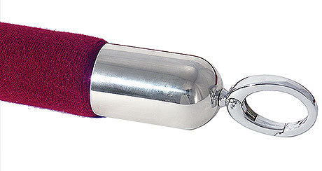 Roter Absperrseil mit Haken.
