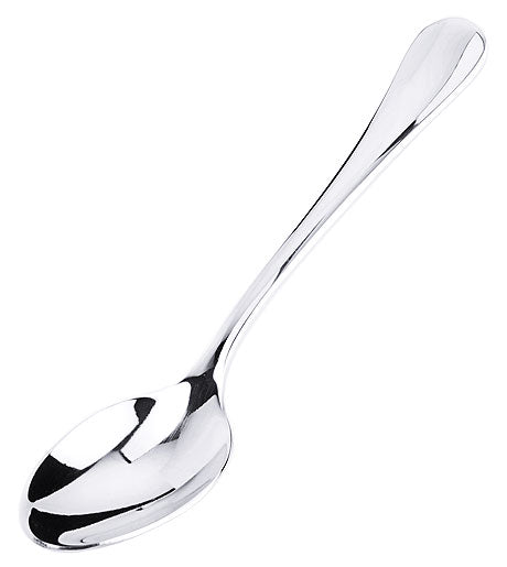 Silberner Löffel aus Edelstahl.