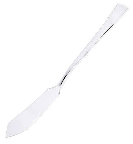 Silberner Buttermesser aus Edelstahl.
