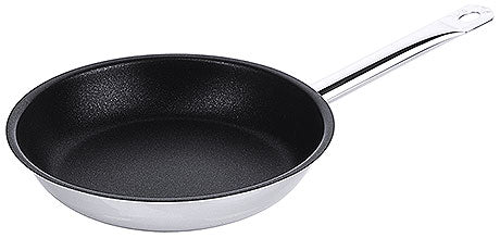 Bratpfanne mit Metallgriff.