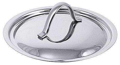 Edelstahl-Topfdeckel mit Griff.