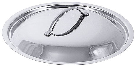 Edelstahl-Topfdeckel mit Griff.