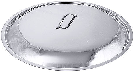 Edelstahl-Topfdeckel mit Griff.