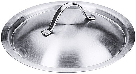 Edelstahl-Topfdeckel mit Griff.