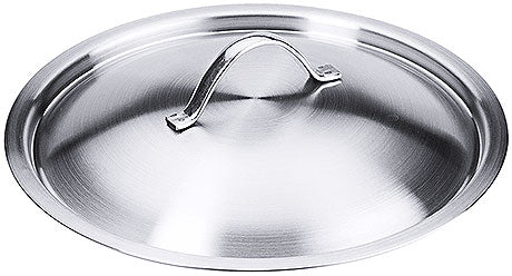 Edelstahl-Topfdeckel mit Griff.