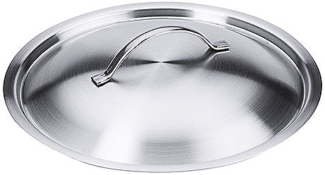 Edelstahl-Topfdeckel mit Griff.