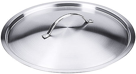 Edelstahl-Topfdeckel mit Griff.