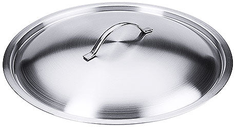 Edelstahl-Topfdeckel mit Griff.