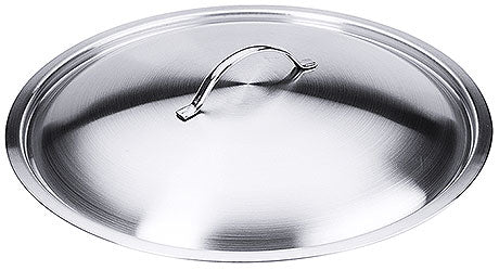 Edelstahl-Topfdeckel mit Griff.