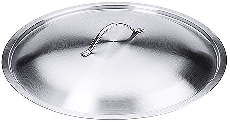 Edelstahl-Topfdeckel mit Griff.