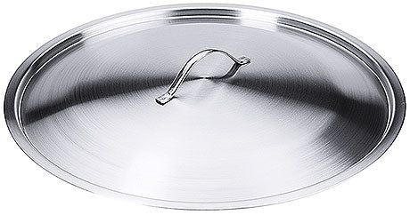 Edelstahl-Topfdeckel mit Griff.