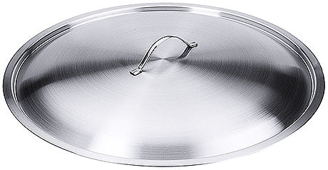 Edelstahl-Topfdeckel mit Griff.