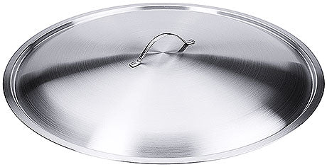 Edelstahl-Topfdeckel mit Griff.