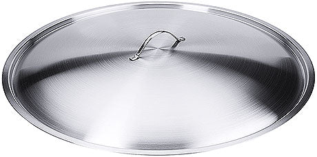 Edelstahl-Topfdeckel mit Griff.