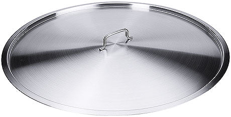 Edelstahl-Topfdeckel mit Griff.