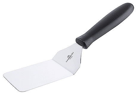 Küchenspatel mit schwarzem Griff.