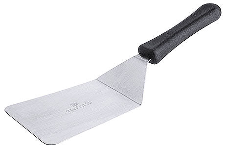 Küchenspatel mit schwarzem Griff.