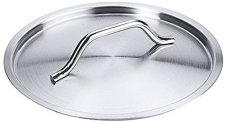Edelstahl-Topfdeckel mit Griff.
