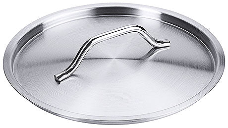 Edelstahl-Topfdeckel mit Griff.