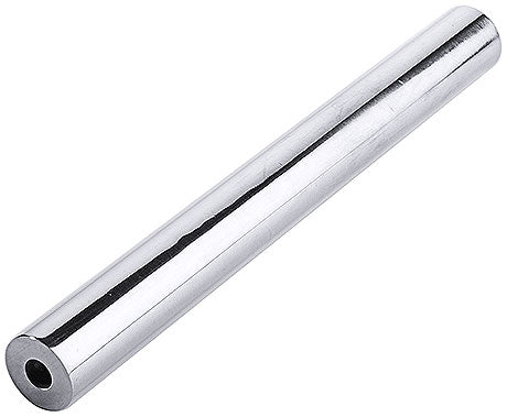 Metallstab, zylindrisch, glänzend, hohl.