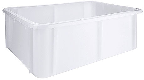 Weiße Kunststoffbox für Gastronomie.
