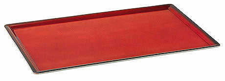 Rotes Tablett für Gastronomiebedarf.
