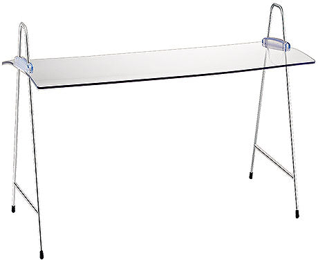 Buffetaufsatz mit Glasplatte, Metallgestell.