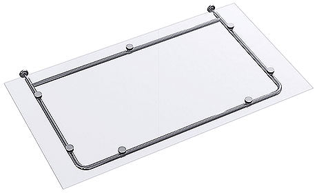 Glasabdeckung mit Metallrahmen.