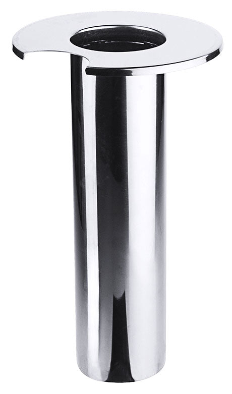 Silberner Flaschenkühler aus Edelstahl.