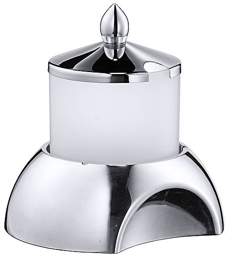 Zuckerdose mit Deckel aus Edelstahl.