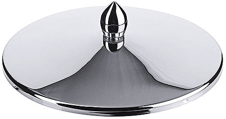 Silberner Deckel mit Griff.