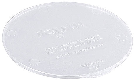 Runde, transparente Kunststoffabdeckung, Frilich.