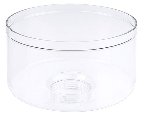 Transparente Kunststoffschale mit Einsatz.