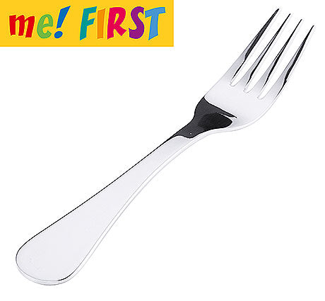 Gabel mit "me! FIRST"-Logo.