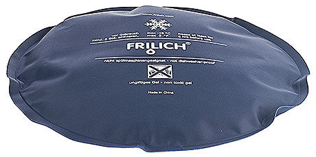 Kühlkissen mit Frilich-Logo.