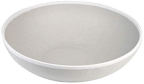 Graue Schüssel aus Keramik.