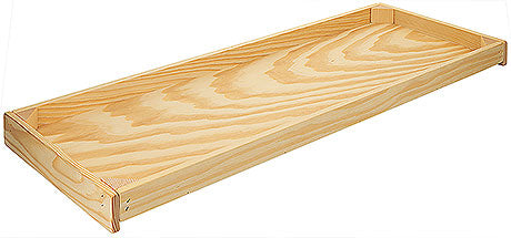 Holztablett rechteckig ohne Griffe.